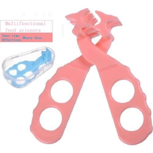 Baby Food Crush Scissors Portable Infant Feeding Aid Scissors with Shear Case Food Scissors Baby Supplies Baby Tableware