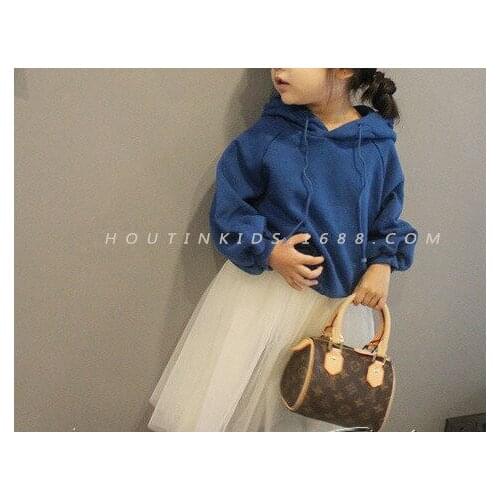 Autumn childrens clothing new boys' and girls' hooded casual all-match basic sweater factory direct approval 19d20