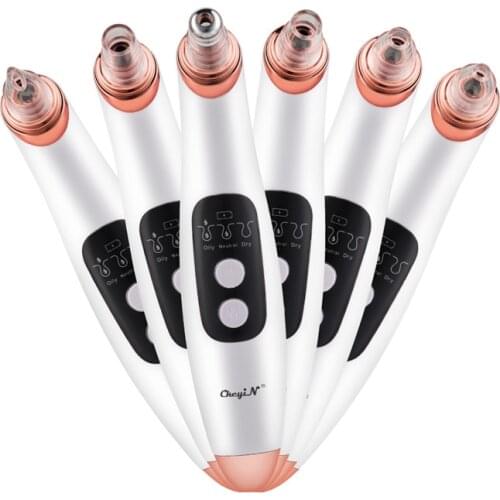Rechargeable Microdermabrasion Blackhead Remover Vacuum Suction Facial Skin Deep Cleaning Acne Pimple Removal Comedo Extractor