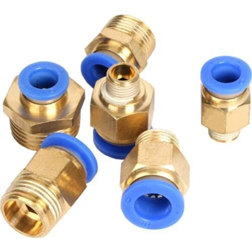 Air Pneumatic Thread Air Pipe Connector Quick Coupling Brass Fitting Pneumatic Parts