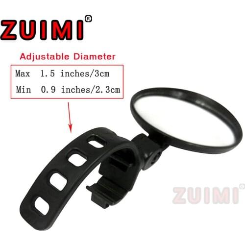 Motorcycle Adjustable Bicycle Rearview Mirror, Mountain Bike Accessories Round Mirror Suitable For 15-35mm /1.38 Handlebars