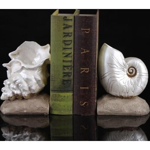 Retro conch Bookends ornaments Home Furnishing creative Bookends Nordic marine crafts furnishings desk accessories