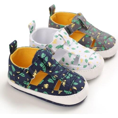 2021 Baby Boys Sandals Toddler Summer Kids Canvas Beach Holiday Shoes Newborn Baby Shoes For Boys 0-18M