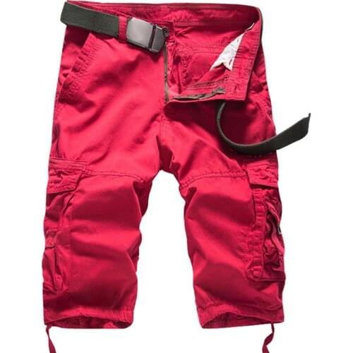 Men Short Summer Multi-pocket Summer Casual Sports Cycling Shorts Sweatpants Fifth Pants Mens Clothing шорты мужские Summer