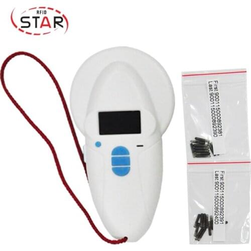 FDX-B/A HDX USB Bluetooth Pet microchip scanner 125KHz 134.2KHz animal reader pet chip reader+2.12*12mm FDX-B glass Microchips