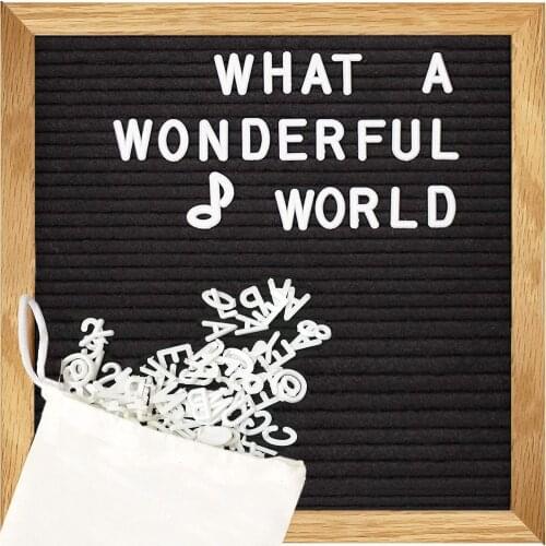 Felt Letter Board with Storage Bag Wood Material Decorative Display for Quotes Messages Creative Home Decor