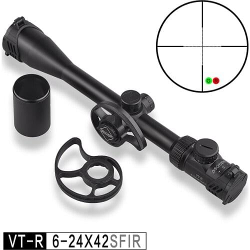 VT-R 6-24X42SFIR, ruedas de paralaje lateral iluminado en 2 tamaños, retícula con cable. 22, mira para Rifle, PCP, caza