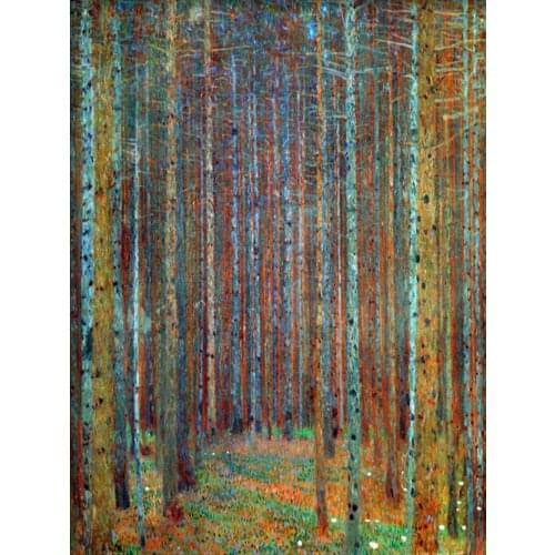 High quality Gustav Klimt Canvas Oil paintings Trees TANNENWALD PINE FOREST painting reproduction 100%hand painted