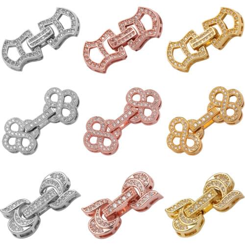 Copper Micro Pave Jewelry Vintage Zircon Clasp For Jewelry Making Diy Micro Pave Crafts Wholesale Floating Charms Vintage Bedels