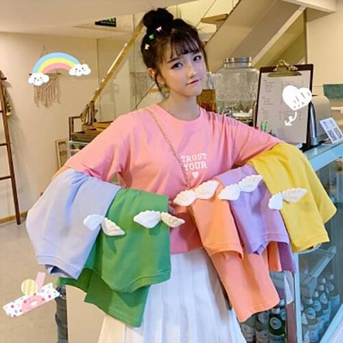 2020 Summer Letter T-Shirt Women Fashion Casual Short Sleeve Bottoming Loose O-Neck Streetwear Korean Pullover Female Top Tshirt