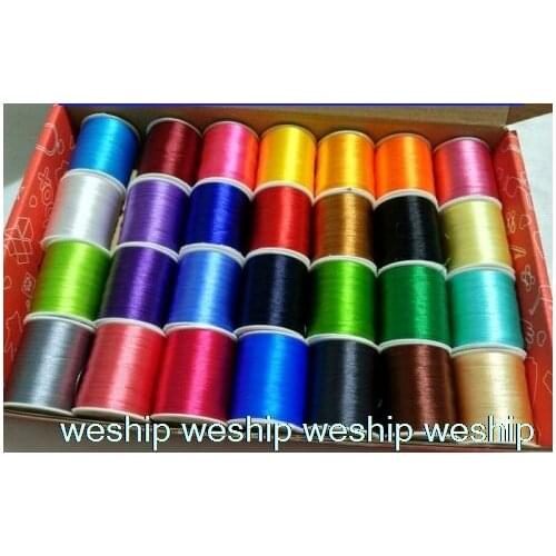 120D/2 Multicolor Polyester Embroidery Thread Sewing Embroidery Cross Stitch Silk Threads Embroidery Line 1 order=1set