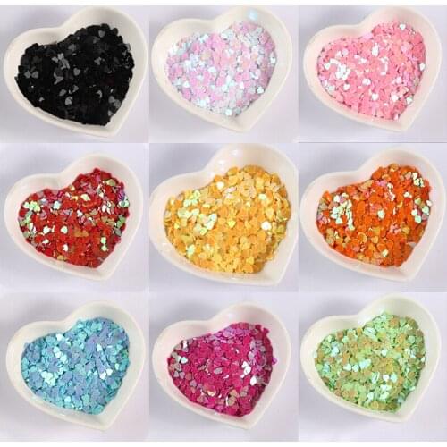 2.7-5.5mm Magic Color Heart Shape Sequins Colorful Confetti Paillettes Nail Art Decor DIY Material Spangle Nailart