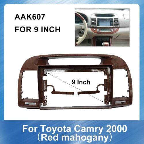 9 Inch 2 Din Car Radio Audio fascia frame Dash Panel For-Toyota Camry 2000 Car stereo receiver Panel Adaptor Refitting Kit frame