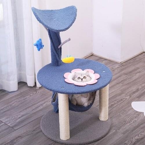 Fast Domestic Delivery Pet Cat Tree Tower Accessories Condo House Scratcher Post Toy For Cat Jumping Toy With Hammocks Trees