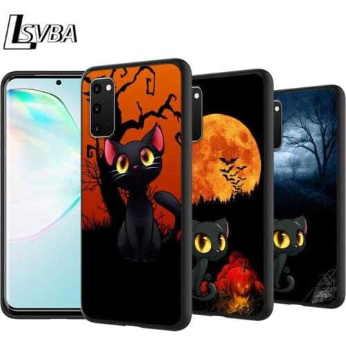 Halloween Cute Cat for Samsung Galaxy S20 FE Plus Ultra Note 10 Lite A91 A81 A71 A51 A42 A21S 4G 5G Phone Case