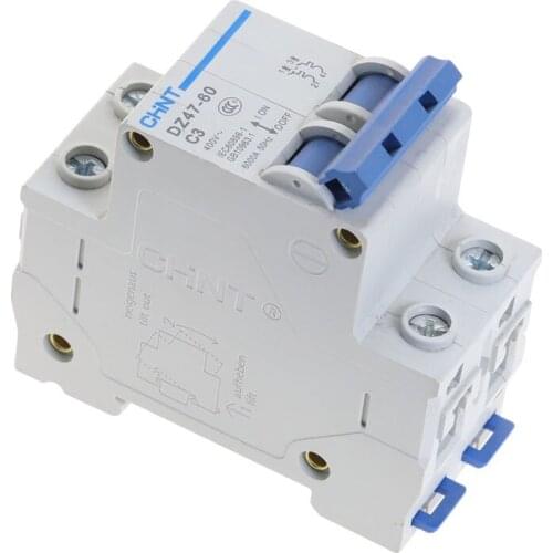 CHNT MCB Mini Household Circuit breaker C type DZ47-60 2 Pole 20Amp 400V