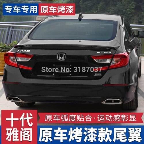 For Honda Accord 2018 10Th Car Tail Wing DecoABS Plastic Unpainted Color Rear Roof Spoiler Wing Trunk Lip Boot Cover Car Styling