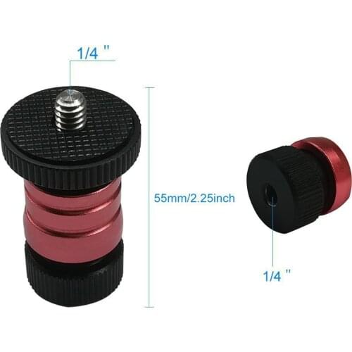 Tripod Head Field Monitor Quick Release Plate for LCD Monitor Magic Arm LED Light Camera Camcorder Rig 1/4-inch Hole Ball Head