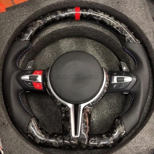 Carbon Fiber Racing Steering Wheel Preforated Leather For BMW F20 F22,F23 & F45 F30 X5 X6 F33,F36 F87 M2