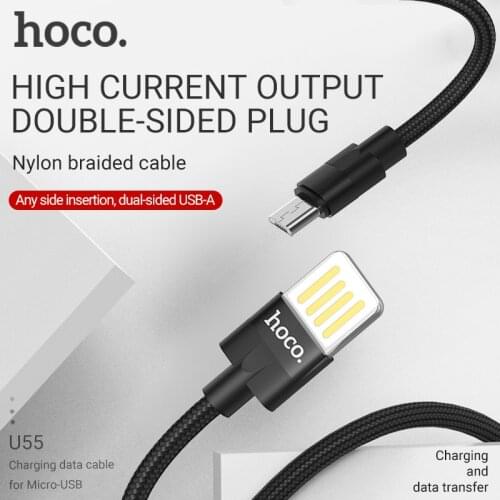 Hoco micro usb cable charging data sync micro-usb port wire micro usb to usb a reversible for xiaomi samsung android charger