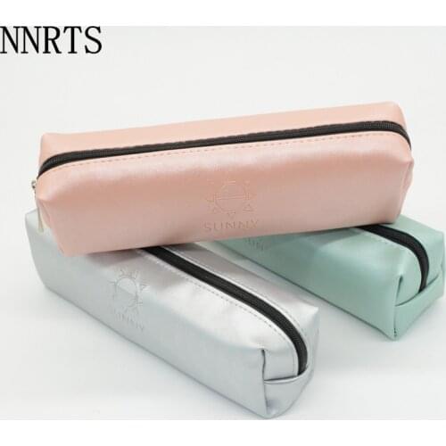 Creative SImple PU pencil case cute trousse scolaire stylo Large capacity pencil Bag estuche escolar papelaria school supplies
