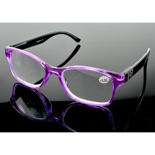 Clara Vida= 2021 Lightweight Square Frame Anti-fatigue Lens Fashion Reading Glasses +0.75 +1 +1.25 +1.5 +1.75 To +4