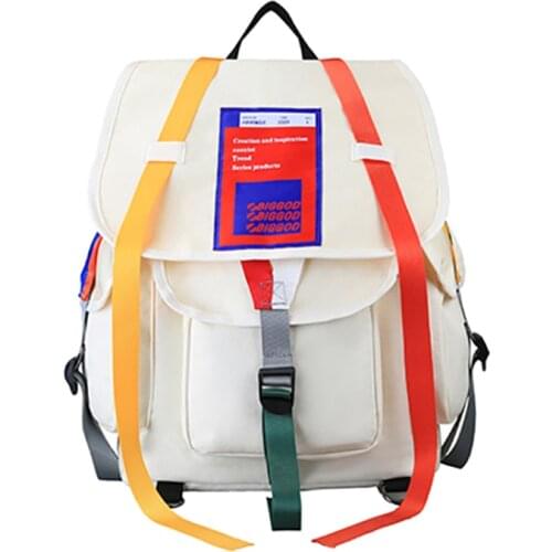 Fashion Unisex Backpack Youth Male Female Trend backpacks Unique Student Backbag Hit Color Personality Fashion Durable