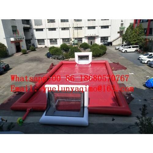 Factory direct inflatable slide, inflatable castle, inflatable football field, foam soccer field Rainbow football field BYS547