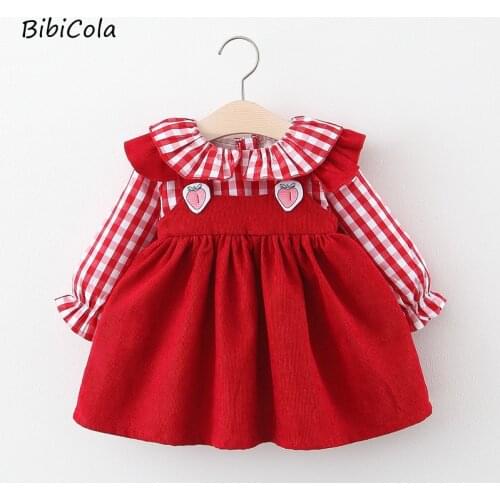 New Childrens Dresses Girls Baby Spring and Autumn Clothes Girls Casual 2021 New Fashion Dot Dress Clothes Set Suit
