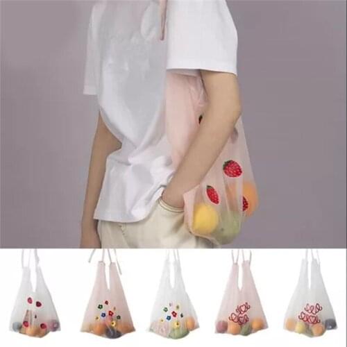 2021 Summer New Organza Handbags Embroidery Shoulder Bag Girl Shopping Bags Women Tote Student Handbag Korean Style
