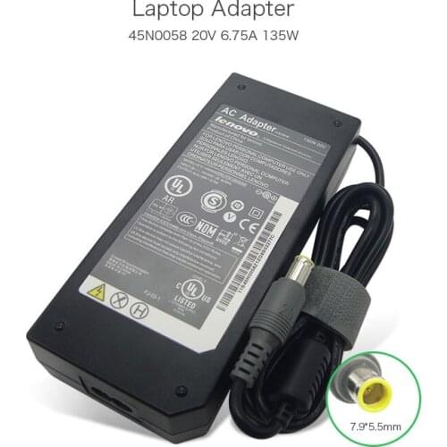 New Original 135W 20V 6.75A 7.9*5.5mm 45N0058 2 prongs AC Adapter Charger For Lenovo ThinkPad T400s T410 T410i T410s 45N0059
