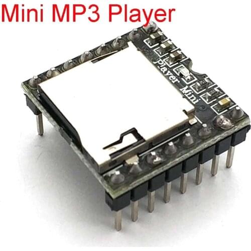 DFPlayer Mini MP3 Player Module MP3 Voice Decode Board Supporting TF Card U-Disk IO/Serial Port/AD MP3-TF-16P for Arduino UNO