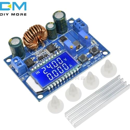 DC 5.5-30V to 0.5-30V Digital LCD Display Buck Boost Converter Adjustable Module Power Supply Step Up Down Board Small Ripple