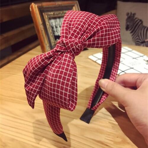 Bow Polka Dot Hairbands Summer Spring Hair Accessories Women Head Wrap Korean Dot Cotton Fabric Boho Turban Headband Hair Bands
