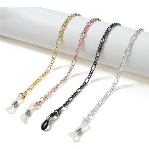 Imixlot Simple Retro Metal Glasses Chain Women Men Fashion Non-slip Sunglasses Lanyard Strap Necklace Eyewear Retainer