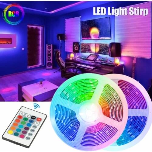 RGB LED Strip Light Flexible Decoration Diode Lamp String Remote Controller For Bedroom Background TV Ribbon USB Decor Lighting