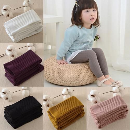 Cute Toddler Kids Baby Girl Solid Color Cotton Legging Princess Girls Bottom for 0-8Y