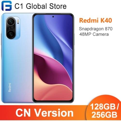 Original Xiaomi Redmi k40 128GB/256GB Smartphone 5G Octa Core 6.67" 120Hz E4 AMOLED display 48MP Triple Camera Snapdragon 870