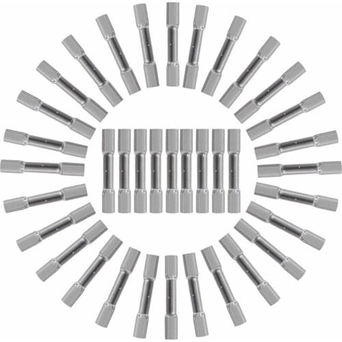 200PCS Standard Crimp Seal X Heat Shrink Butt Dual-walled Connectors Waterproof Seal 0.25-0.5mm2,26-24AWG,28mm White