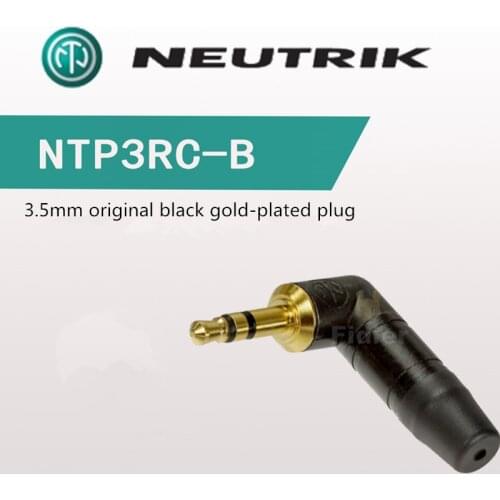 Neutrik stereo 3.5mm three core bend plug gilt earphone double channel stereo welding NTP3RC-B original