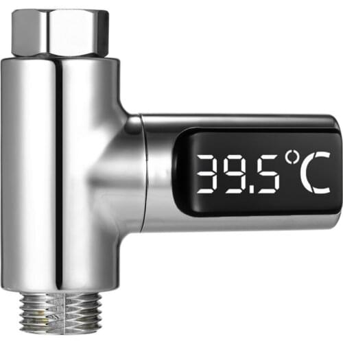LED Display Water Shower Thermometer Self-Generating Electricity Water Temperature Monitor Energy Smart Meter