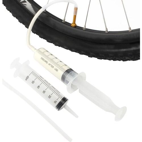 Bike Tire Tubeless Sealant Syringe Rubber Hose Kit For Inner Tube Mtb Road Bicycle Tire Tubeless Valves Repair Refilling Tool