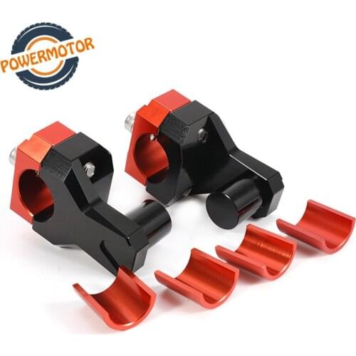 Billet CNC Aluminium Motorcycle Handlebar Modified Heightening Handlebar Mount Clamps Riser forHondaKawasaki DucatiYamahaktm