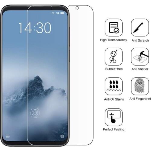 2PCS Smartphone 9H Tempered Glass for Meizu 16 (16X) 16th Plus Protective Film Screen Protector cover phone