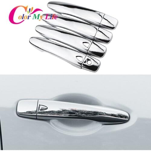 Color My Life ABS Chrome Car Door Handle Protection Cover for Nissan Kicks 2017 - 2021 Accessories Door Protector Trim