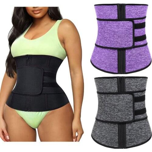 Women Waist trainer Belt Neoprene Zipper Slimming corset Underbust Waist Cincher body shaper Work out Corset bustiers