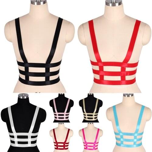 Punk Goth Lingerie Bra Adjust Waist Size Suspender Harness Dance Costume Rave Outfit Erotic Underwear Bondage Sword belt