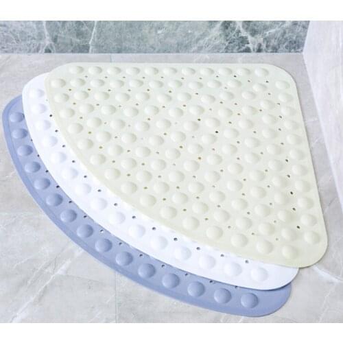 1Pc Anti Slip Mat For Shower Hotel Toilet Fan-Shaped Antiskid Mats Triangle Bath Mat Drain Kitchen WC Bathroom Accessories