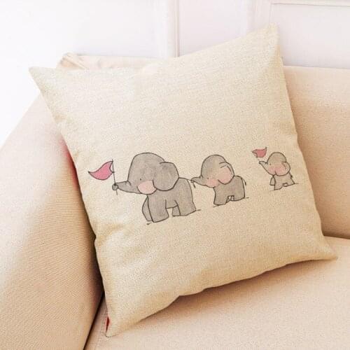 45*45cm Pillowcase Cartoon Linen Pillowcase Car Sofa Cushion Cushion Pillow Decoration Pillow Home Decoration