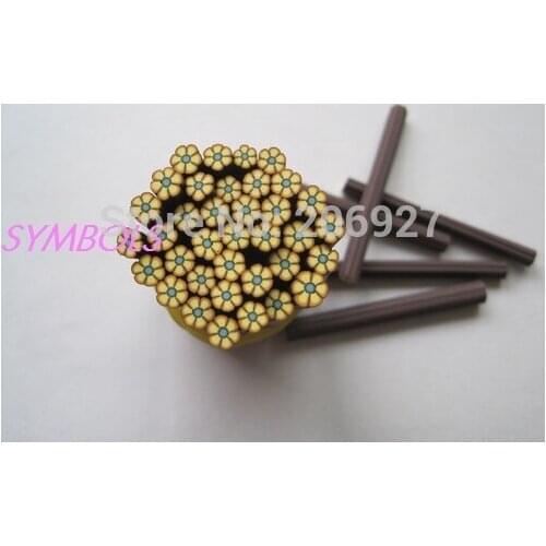5pcs C-10 5mm Cute Flower Cane Fancy Nail Art Polymer Clay Cane Nail Art Decoration